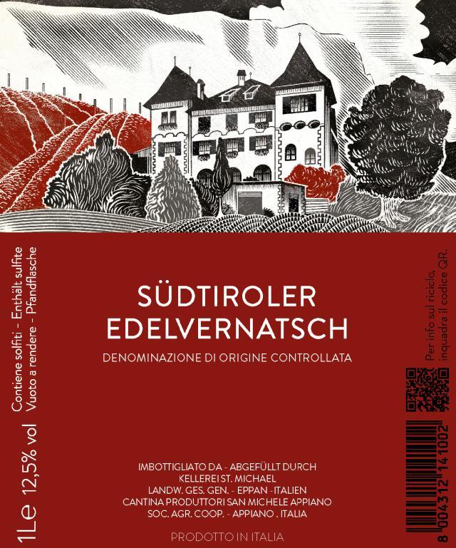 St. Michael Liter Wine Etikette