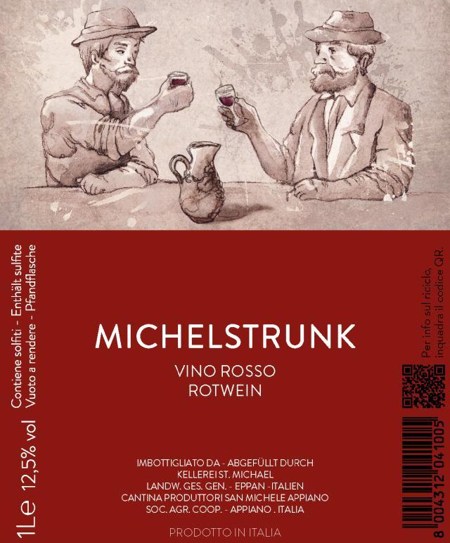 St. Michael Liter Wine Etikette