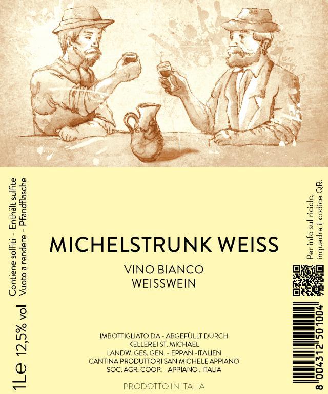 St. Michael Liter Wine Etikette
